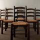 Vintage French Brutalist Dining Chairs by Georges Robert, 1950s, Set of 6