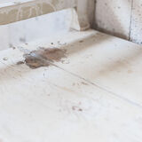 White wooden chest bench