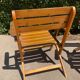 Paire de fauteuils pliants vintage en bois