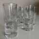 Set of 6 Scandinavian bubble foot vodka shots 1970