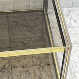 Duo de tables en laiton vintage