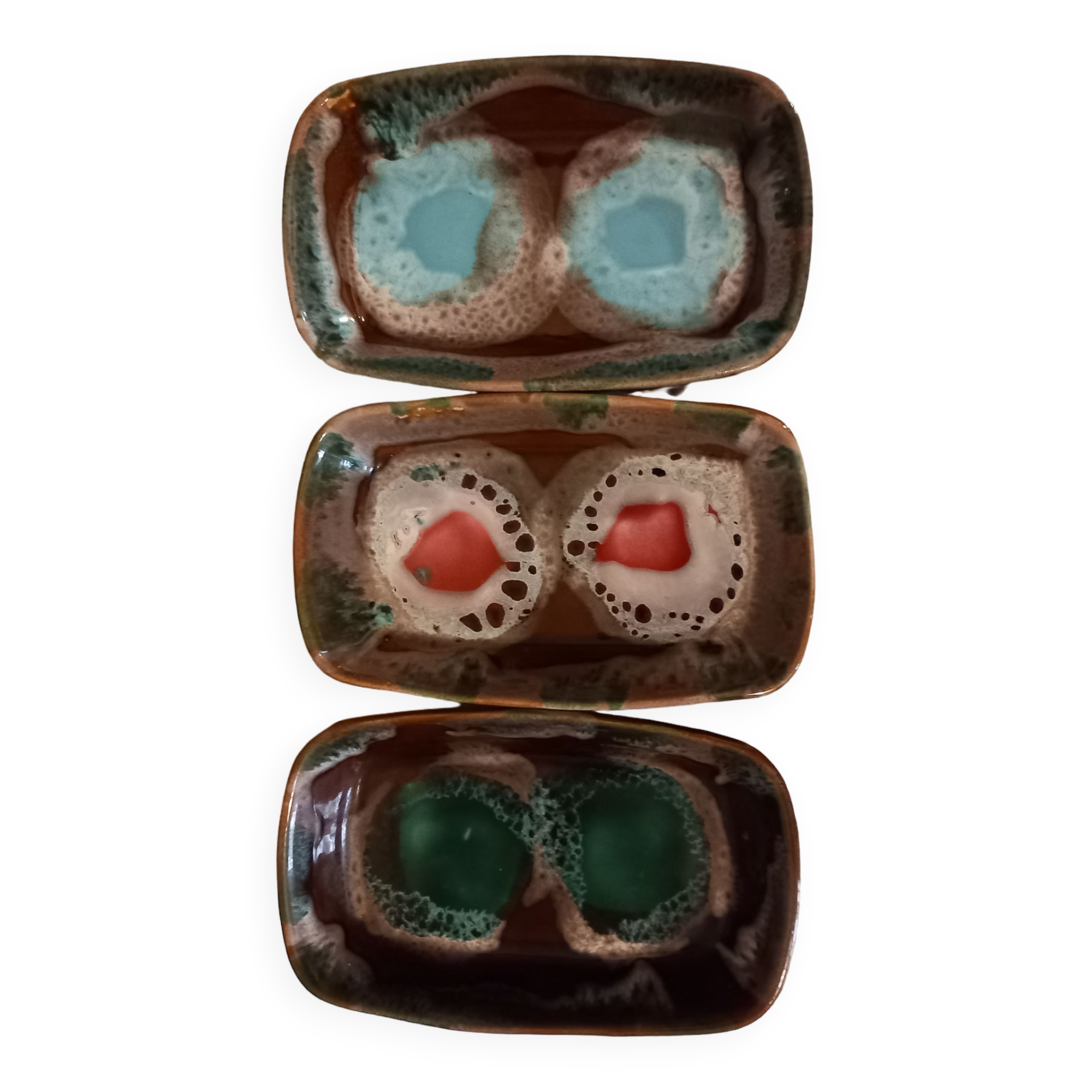 3 small dishes or Vallauris ravioli