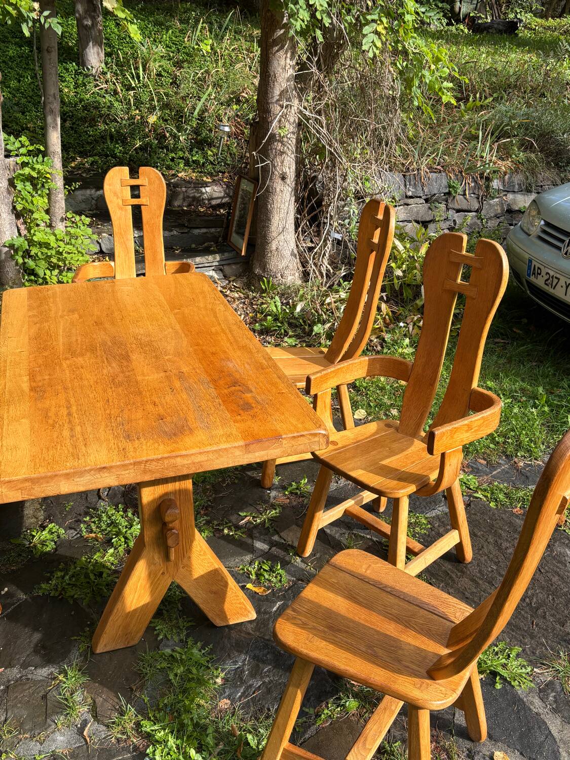 De puydt brutalist dining room set 1970