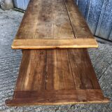Antique Louis XV style farmhouse table in solid cherry wood.