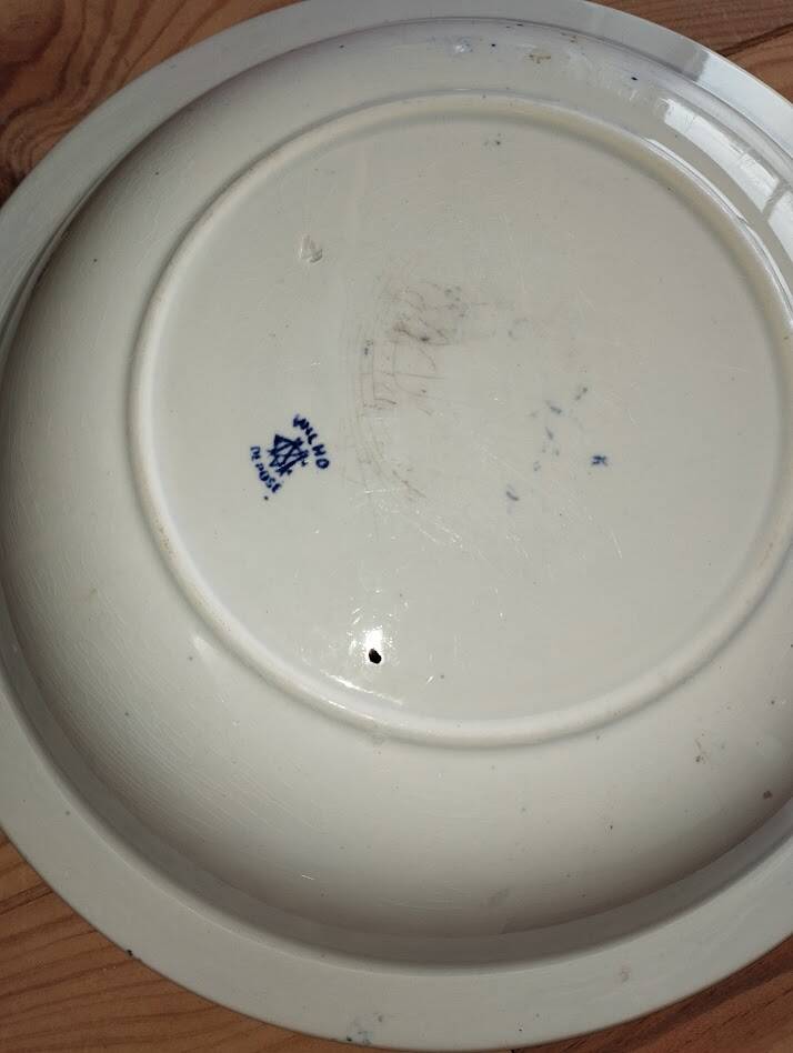 Blue Chinese Plate Creil & Montereau LM & Cie – Opaque Porcelain | Model R
