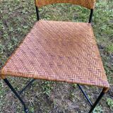 4 Metal and rattan bistro chairs for brewery, beer, café and terrace