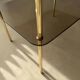 Vintage brass side table with smoked glass, 1970s