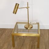 Brass and glass coffee or coffee table