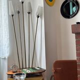 Vintage floor lamp with wooden shelf 50'