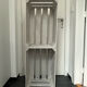 Lacquered gray wooden box furniture H60 x L39 x D31