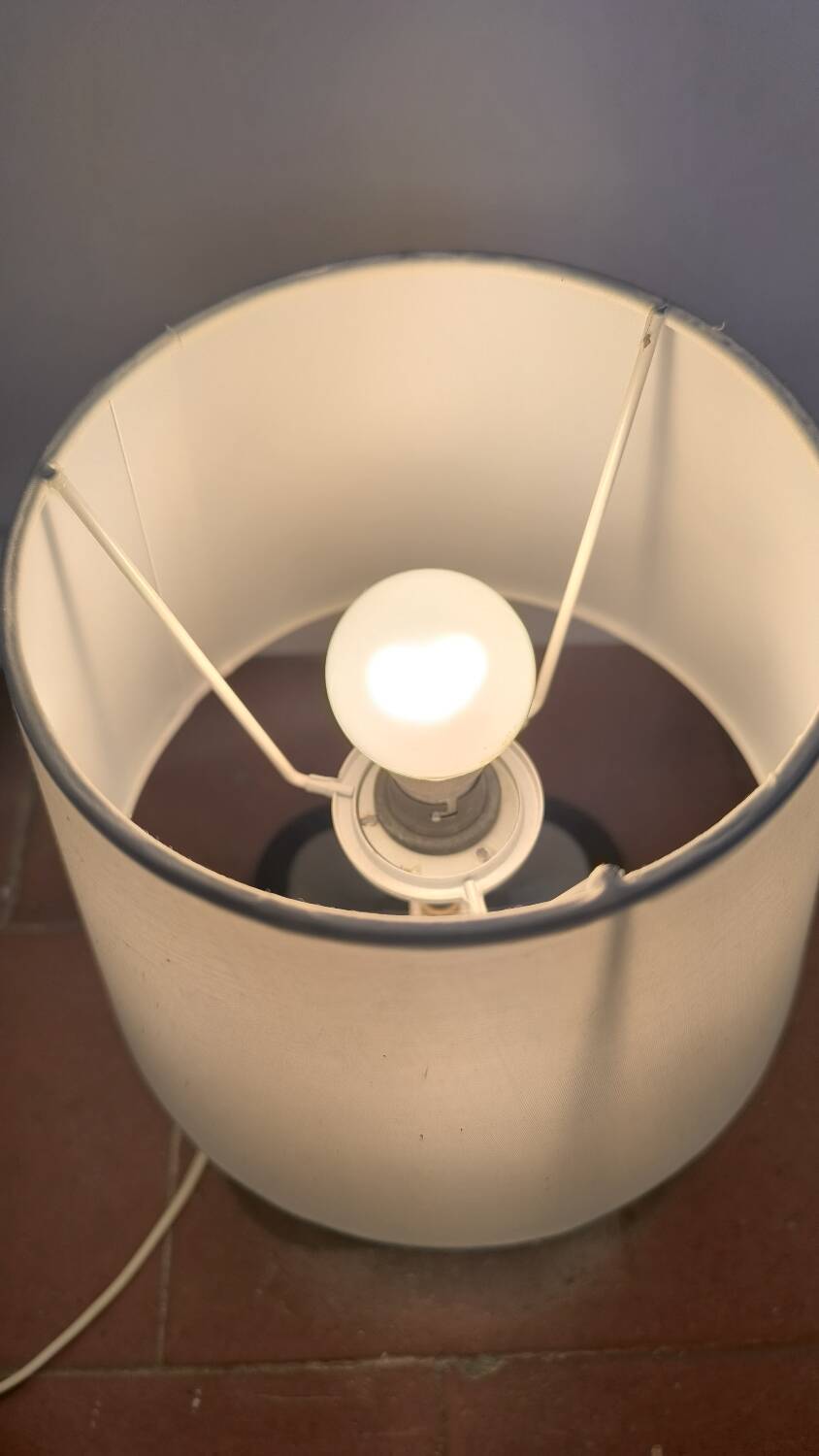 Silver-plated metal table lamp by Jean Curti, 1970