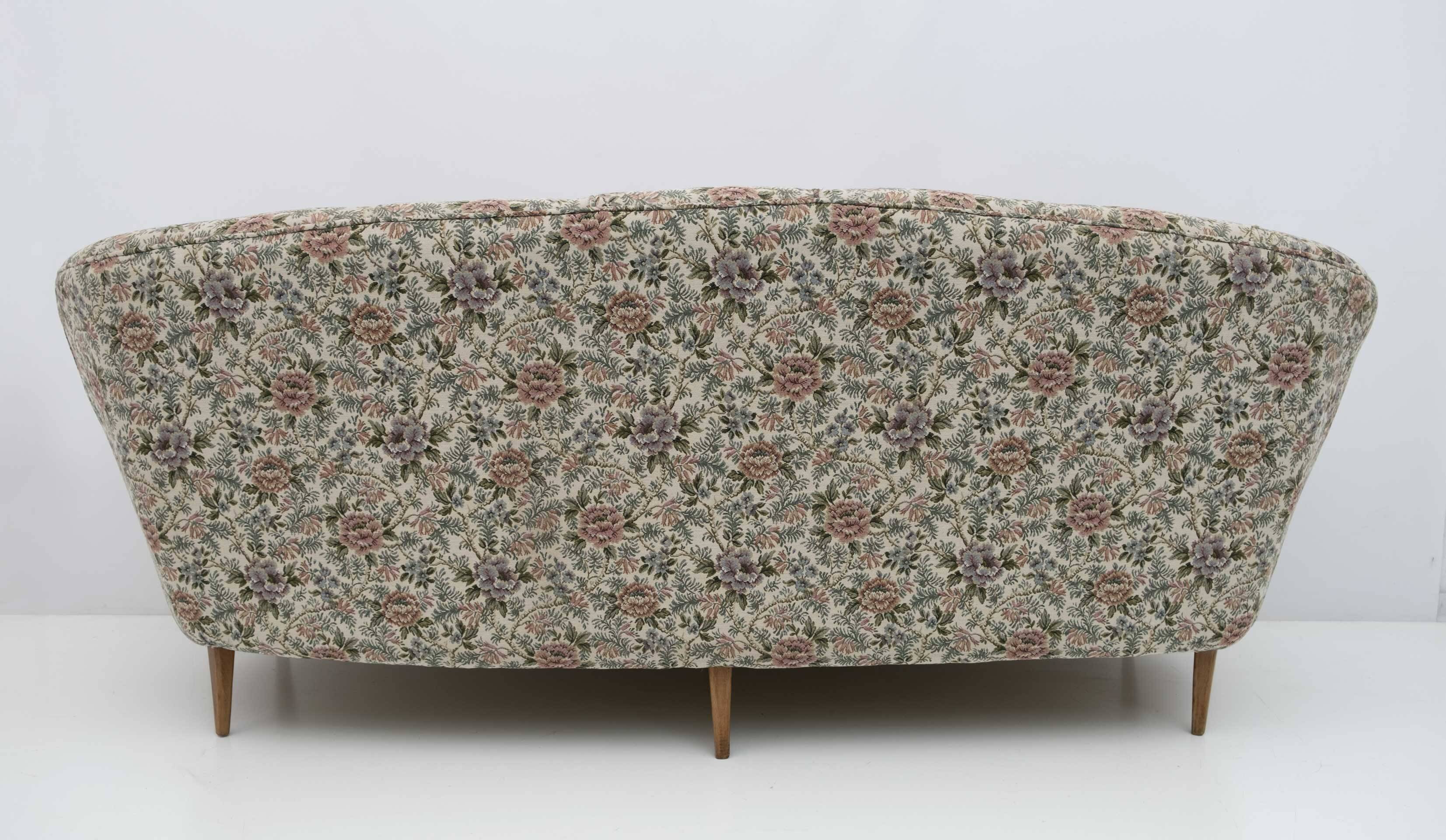 Ico Parisi Style Mid-Century Modern Italian Sofa, 1950s