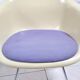 4 chaises longues Eames DAX en fibre de verre avec revêtement violet par Herman Mille