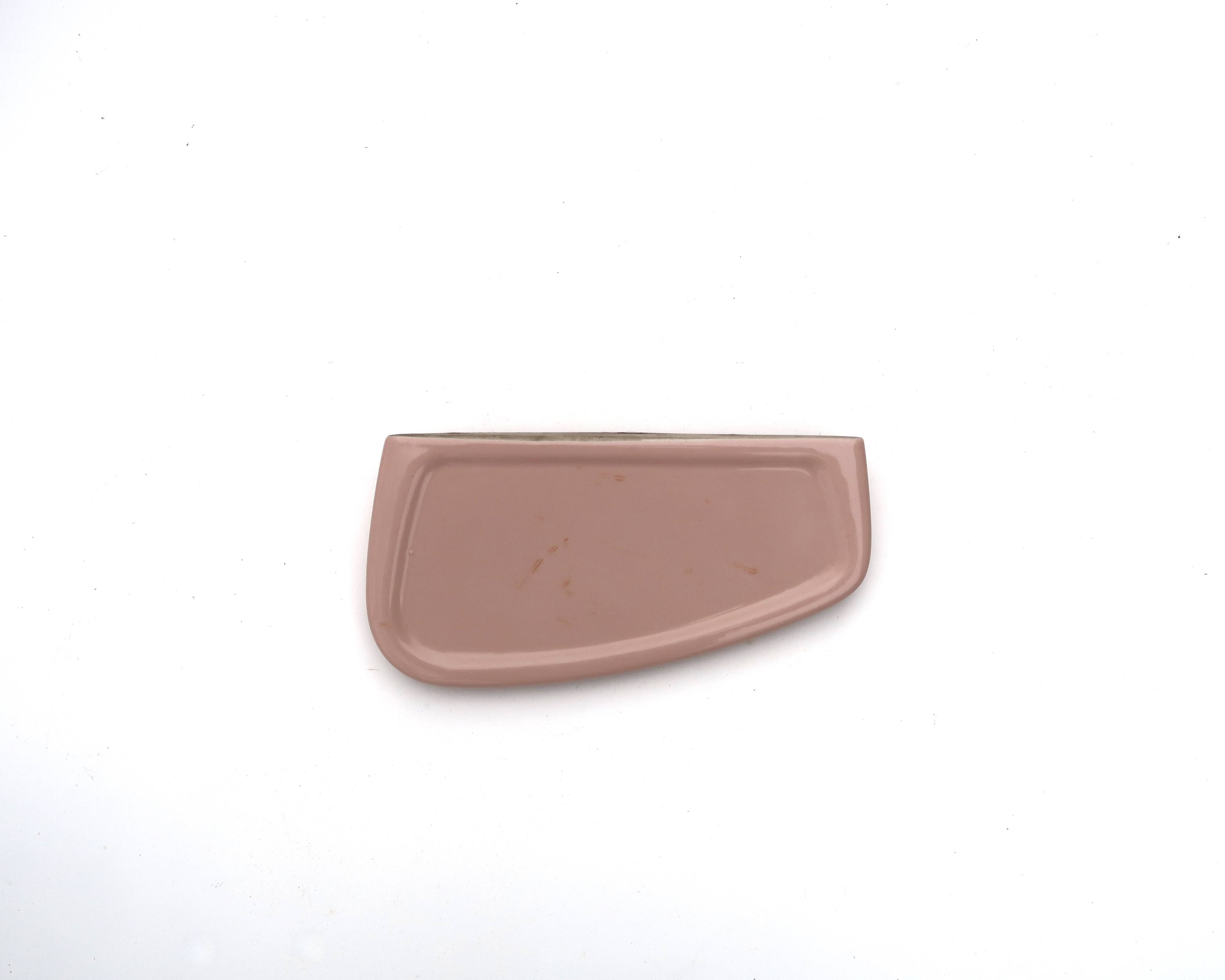 Pale pink porcelain wall shelf, 1960s