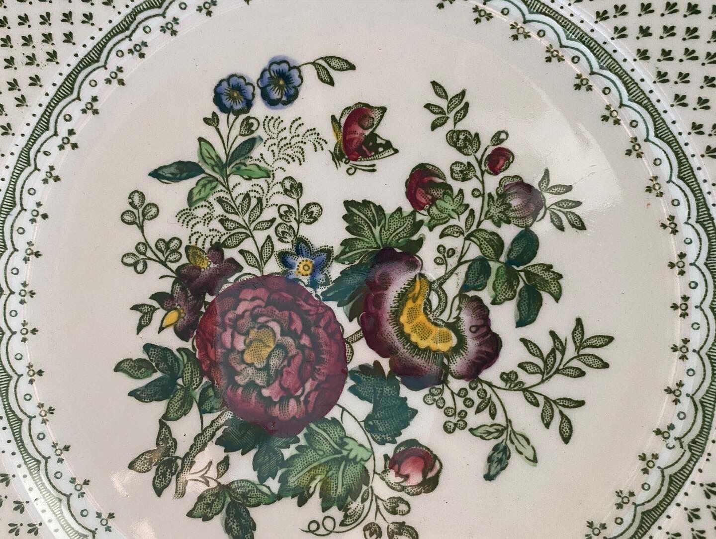 7 Ironstone Mason's dessert plates