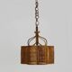 Ancienne suspension en rotin et cannage. Vintage années 60 70