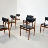 Mid-Century Modern Set of 6 Scandinavian Chairs, 1960s