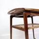 Desserte en palissandre avec étagère en osier par Johannes Andersen pour CFC Silkeborg des années 1950