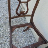 Lyre chair in mahogany