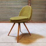 Suite of 4 chairs by Miroslav Navratil Wood resin and fabric Year 60