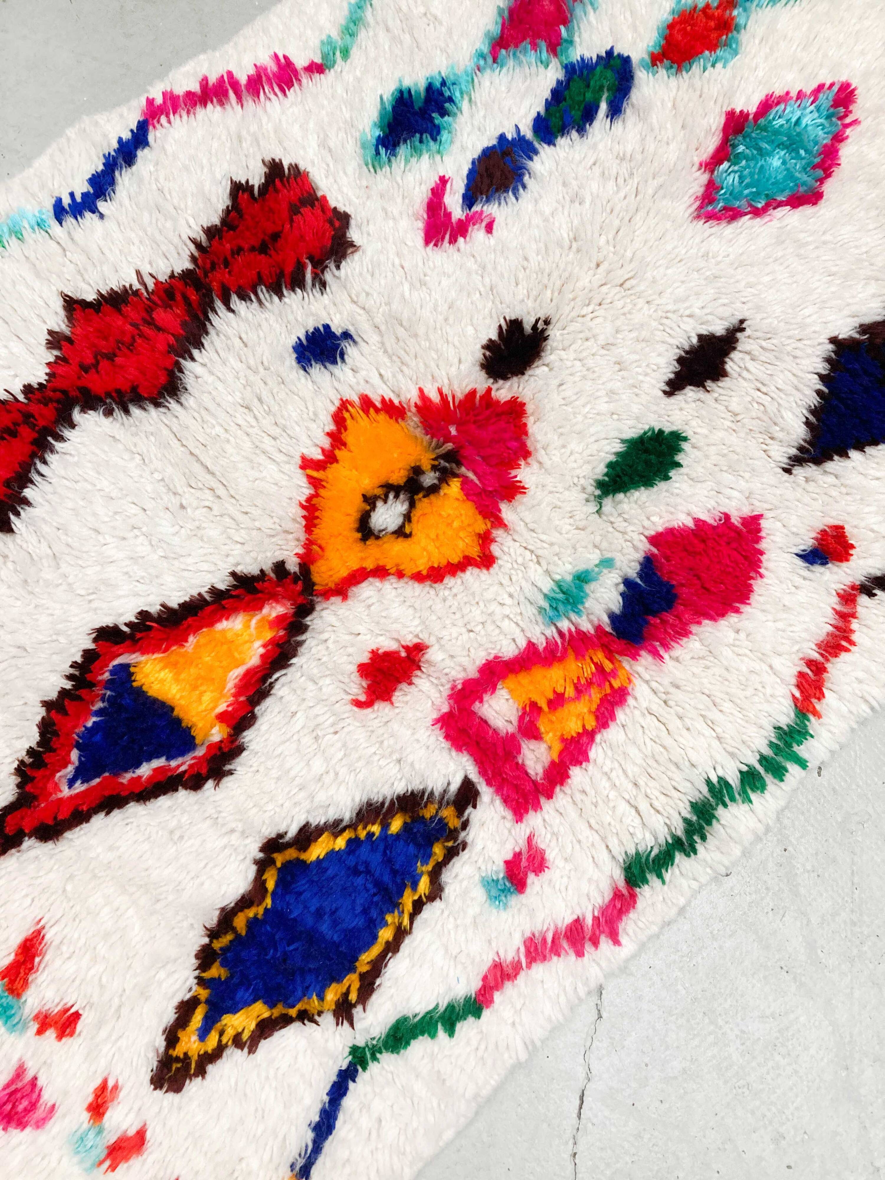 Colorful Moroccan Berber rug Azilal 1.18x0.79m