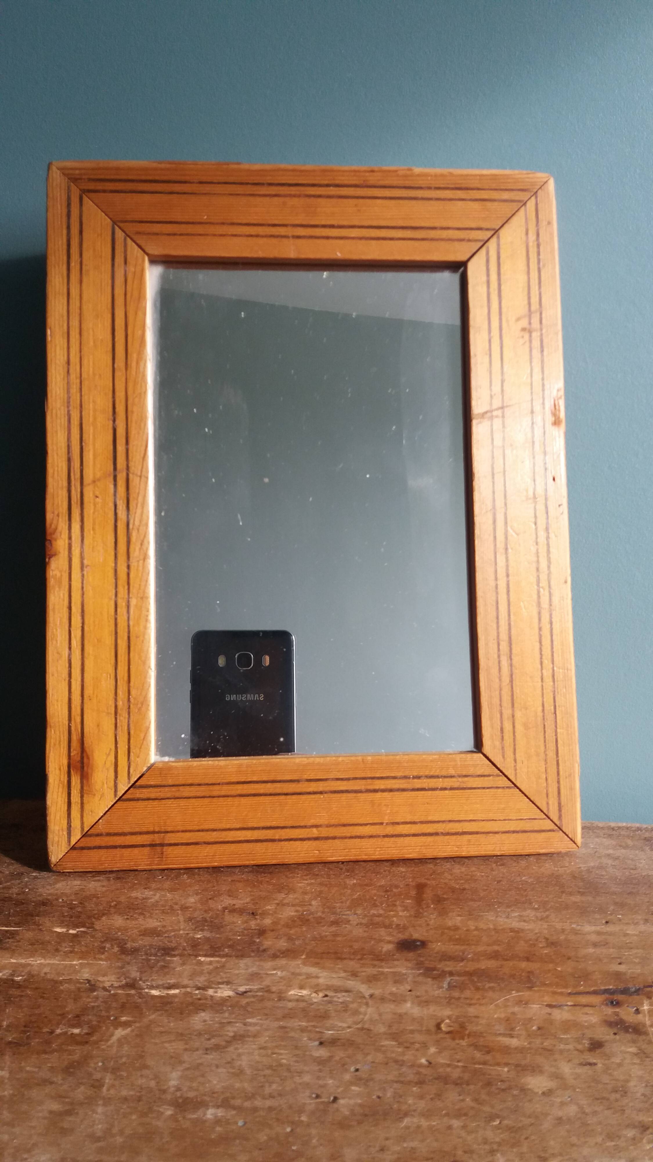 Wooden frame mirror 24 x 17.7