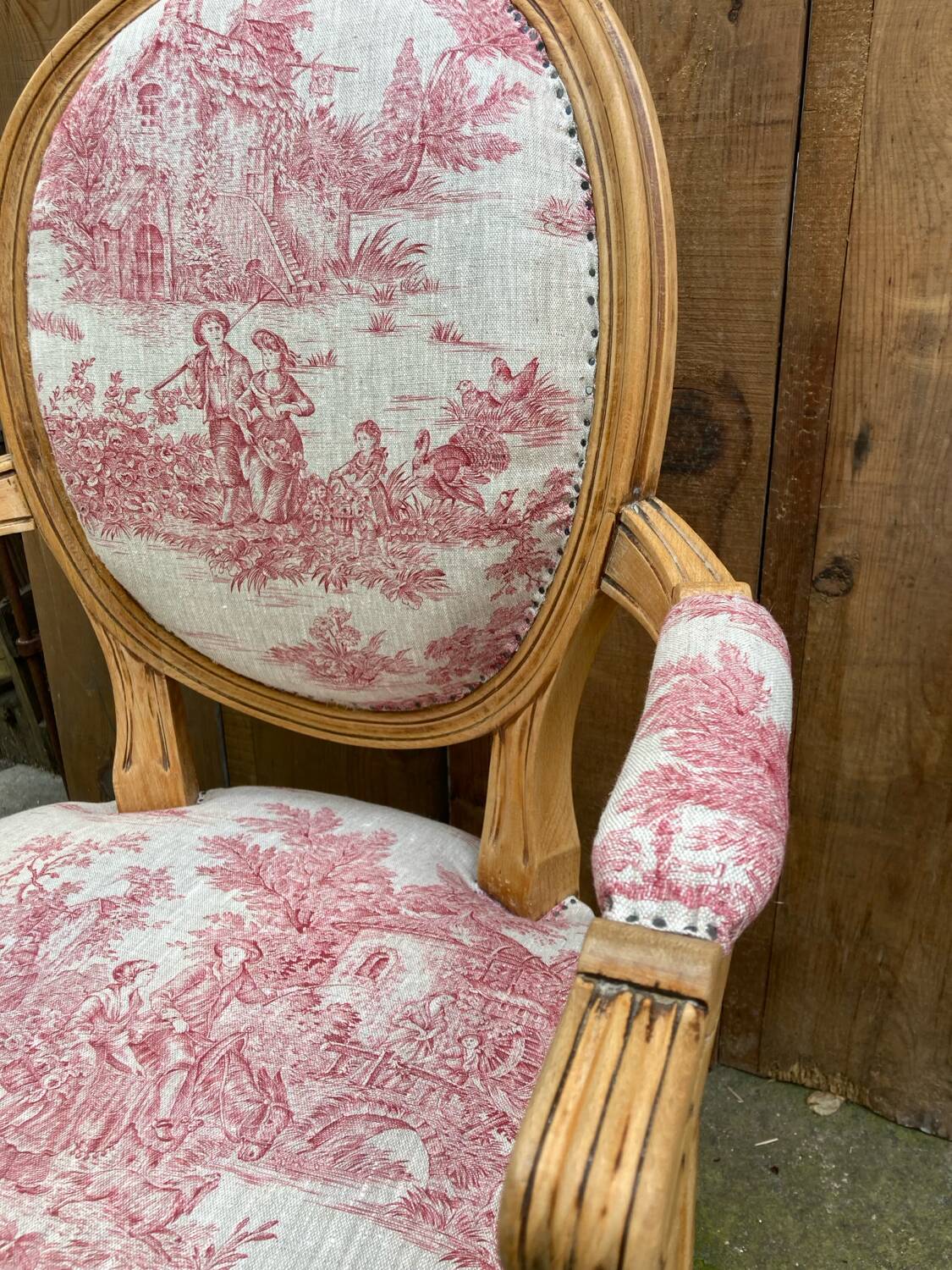 Louis XVI medallion armchair