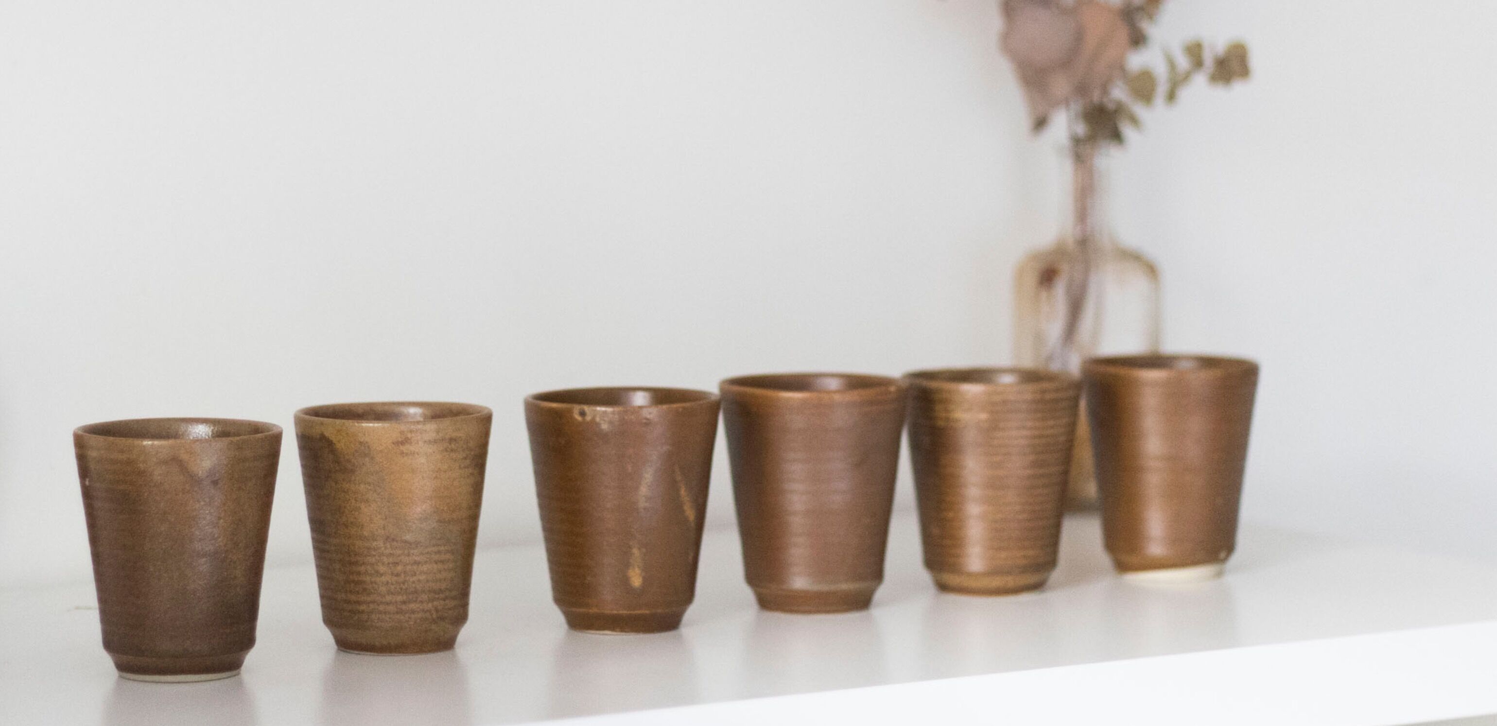 Lot de 6 verres en grès Digoin