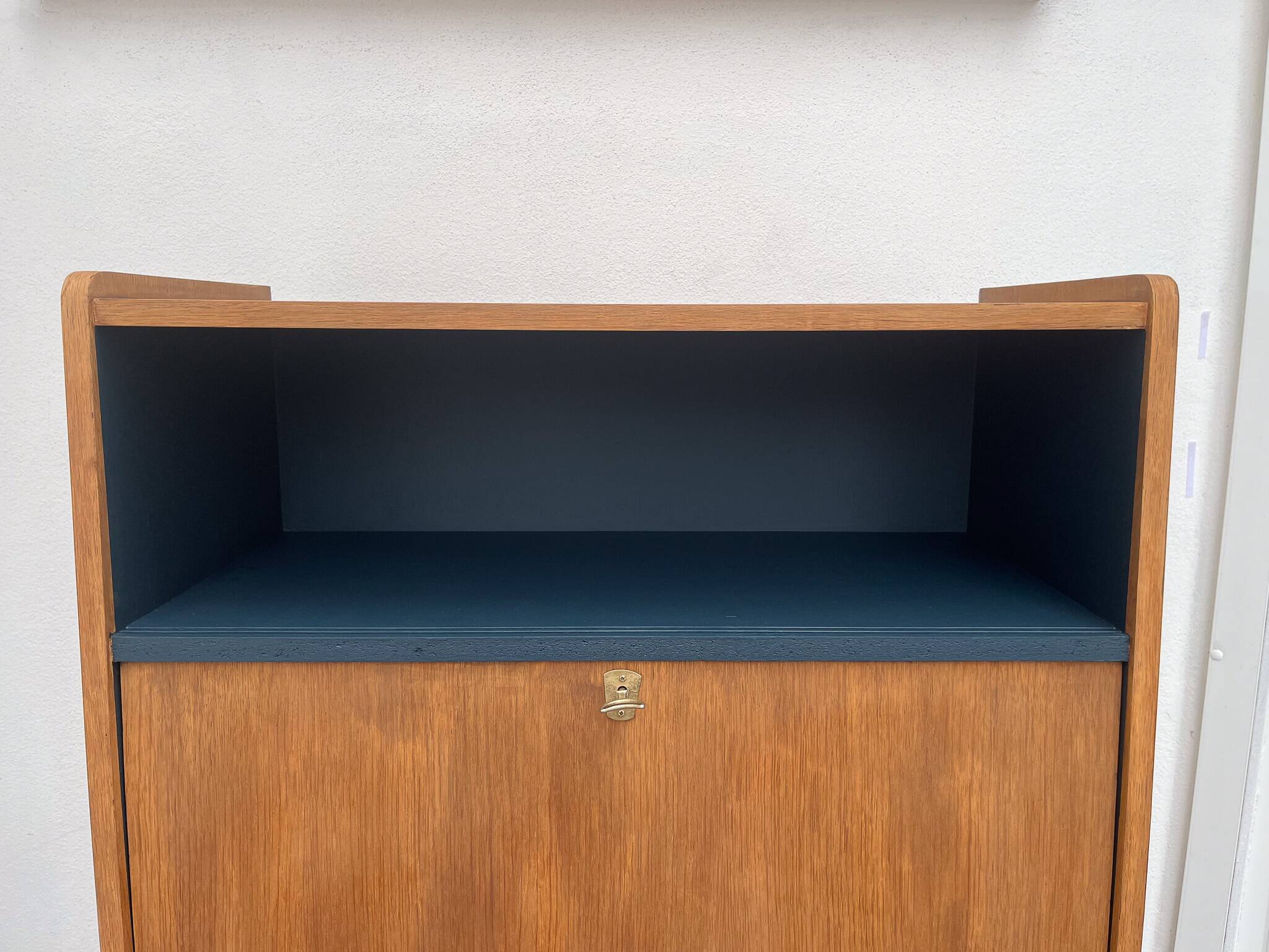 Vintage secretary desk with compass legs