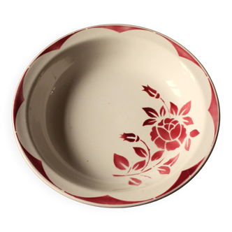 Round hollow dish Corsica Rouge Digoin Sarreguemines