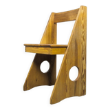 Solid pine sculptural chair by Gilbert Marklund for Furusnickarn