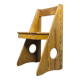 Solid pine sculptural chair by Gilbert Marklund for Furusnickarn