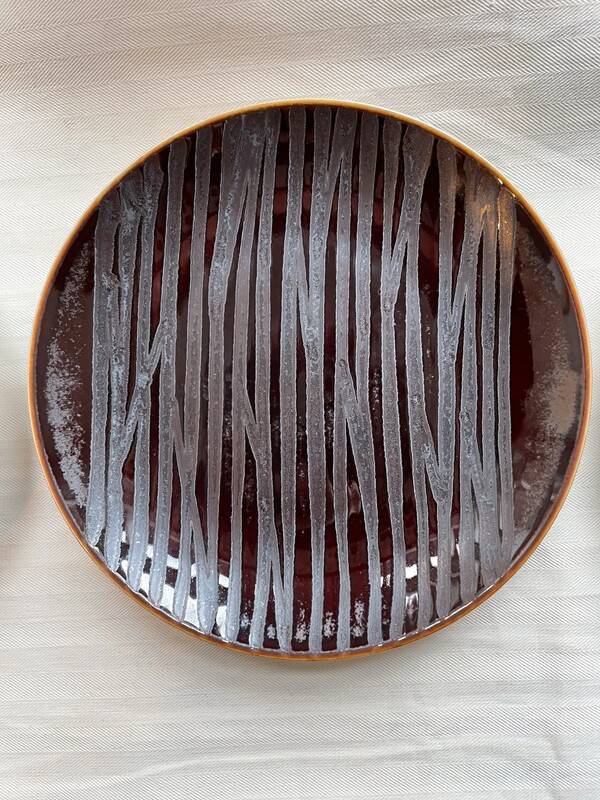 5 bread plates 16 cm vintage chrome yellow