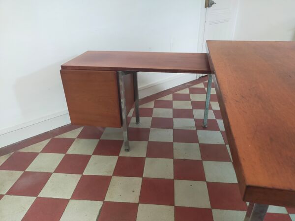 Bureau à caisson amovible dans le goût de Florence Knoll