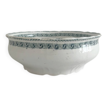 Antique ironstone salad bowl "Rachel" Moulin des Loups and Hamage