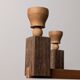 Danish hanging wooden candelabra, Art Deco style, 1970s