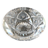 Vide poche/Cendrier en cristal de Bohème taillé. Motifs Étoiles/Croisillons