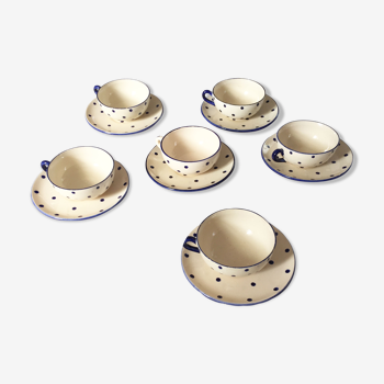6 cups and saucers for tea or coffee St Clément