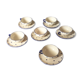 6 tasses et soucoupes à thé ou café St Clément