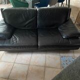 Chocolate leather sofa