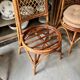 4 bent bamboo and rattan chairs