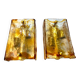 Mazzega two-tone glass wall sconces, Italy 1970