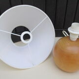 Lampe de table pied boule en bois