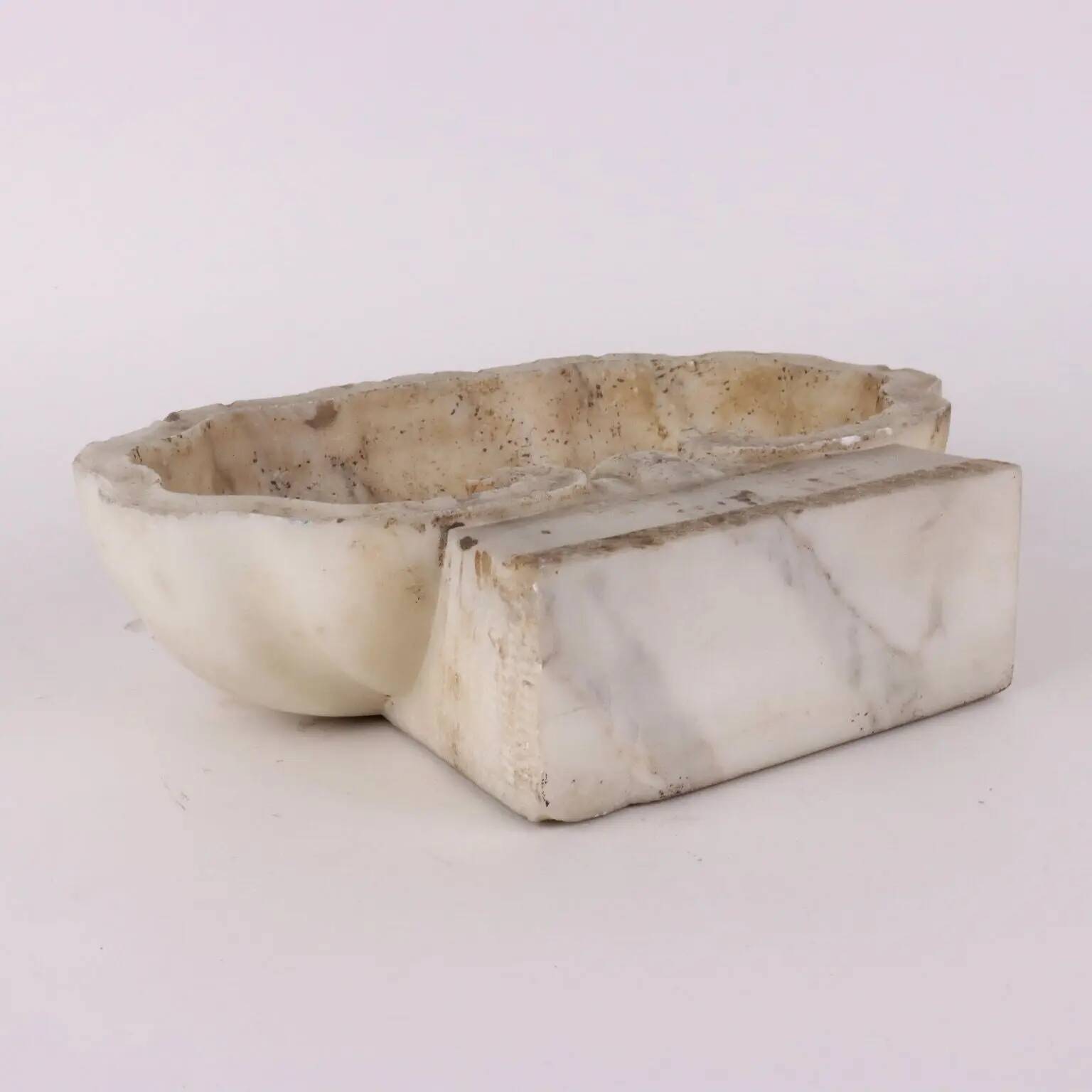 Antique baroque marble cup Italy 18th century
