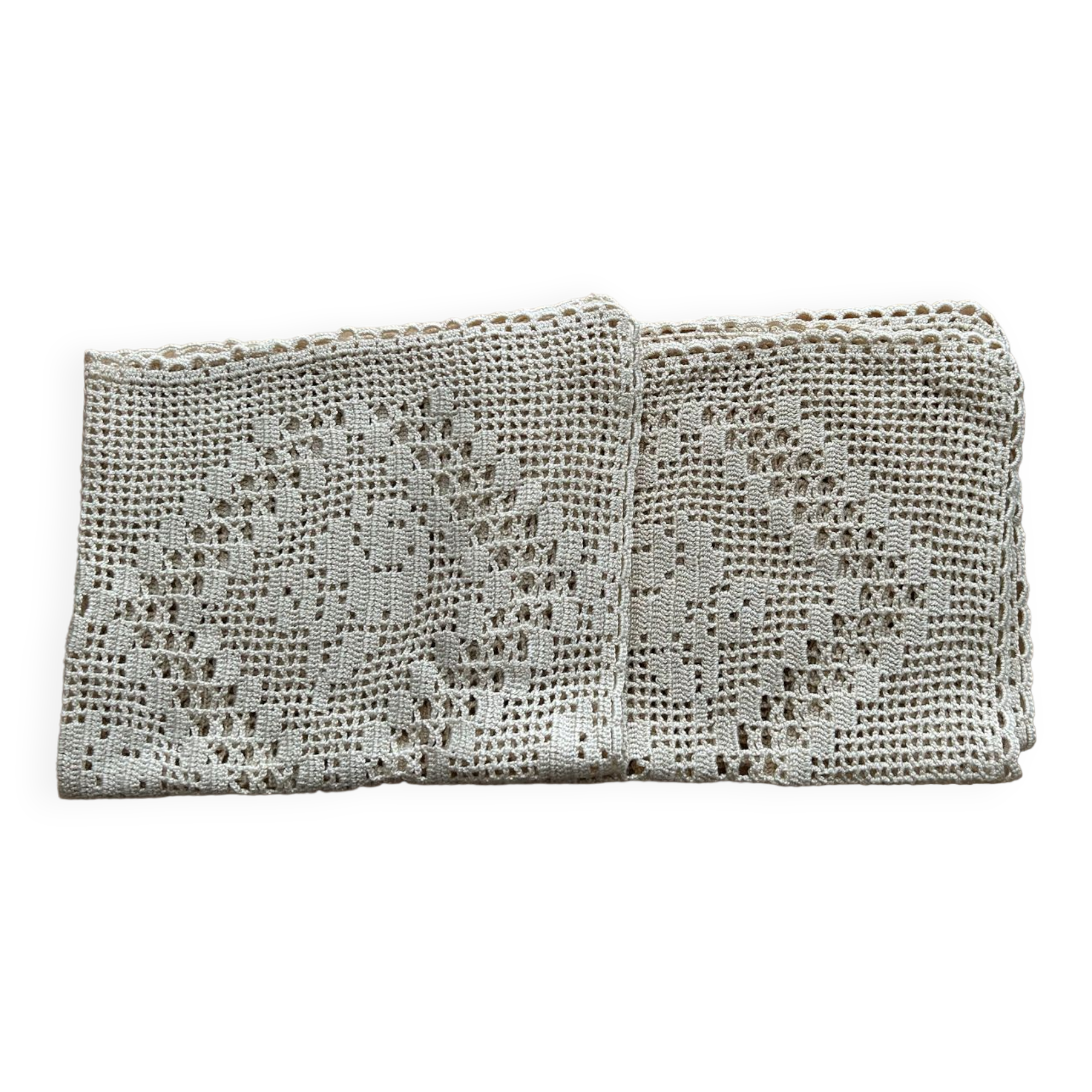 2 large crochet doilies