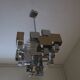 Sciolari Italian modern cubist chandelier, 1960s