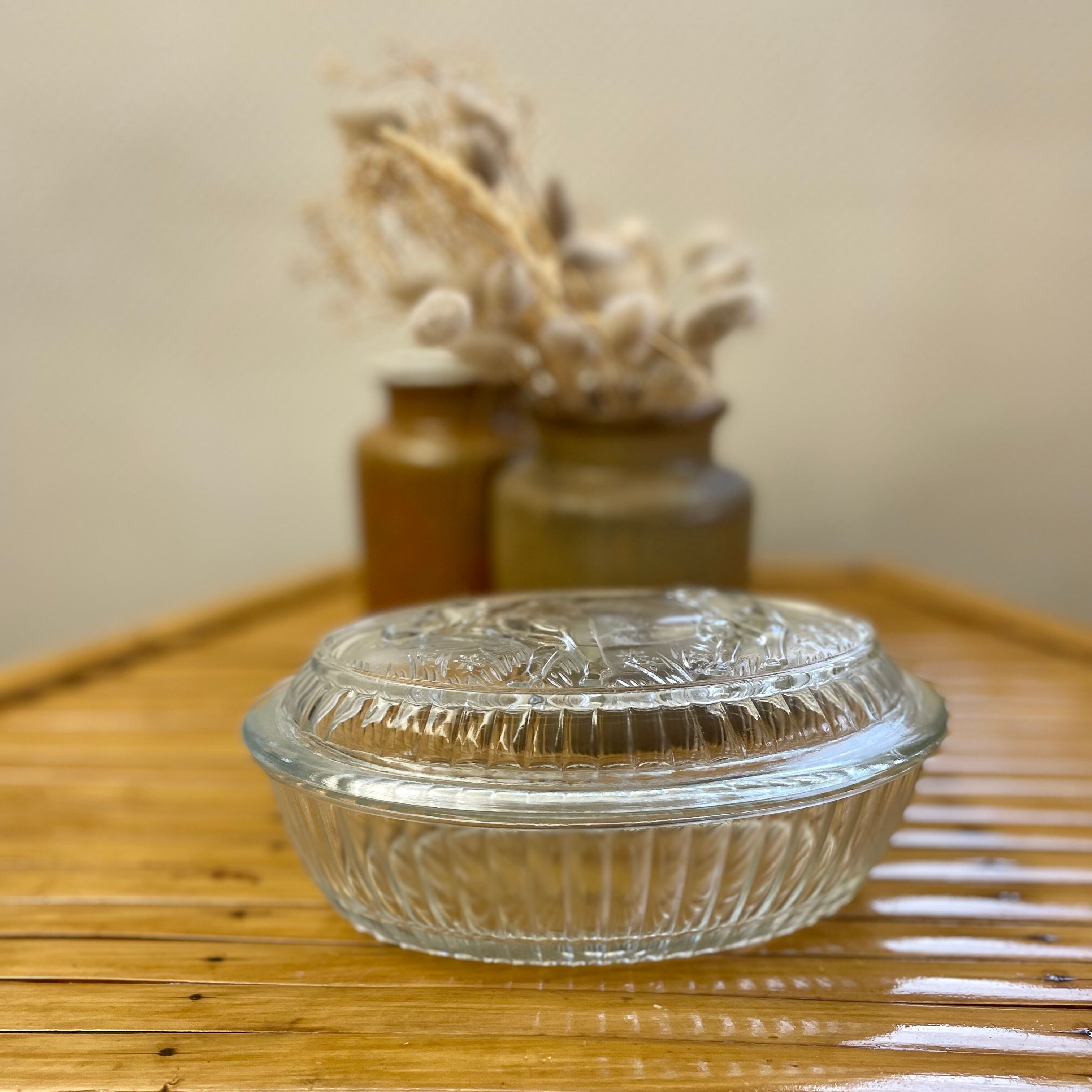 Vintage glass butter maker