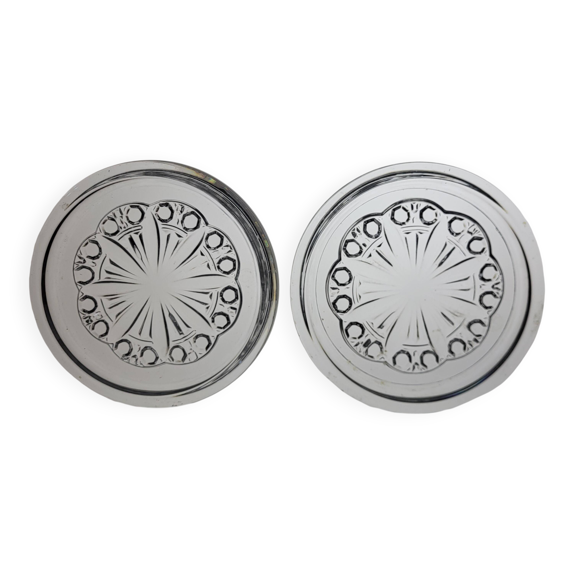 Baccarat crystal bottle coasters (*2)