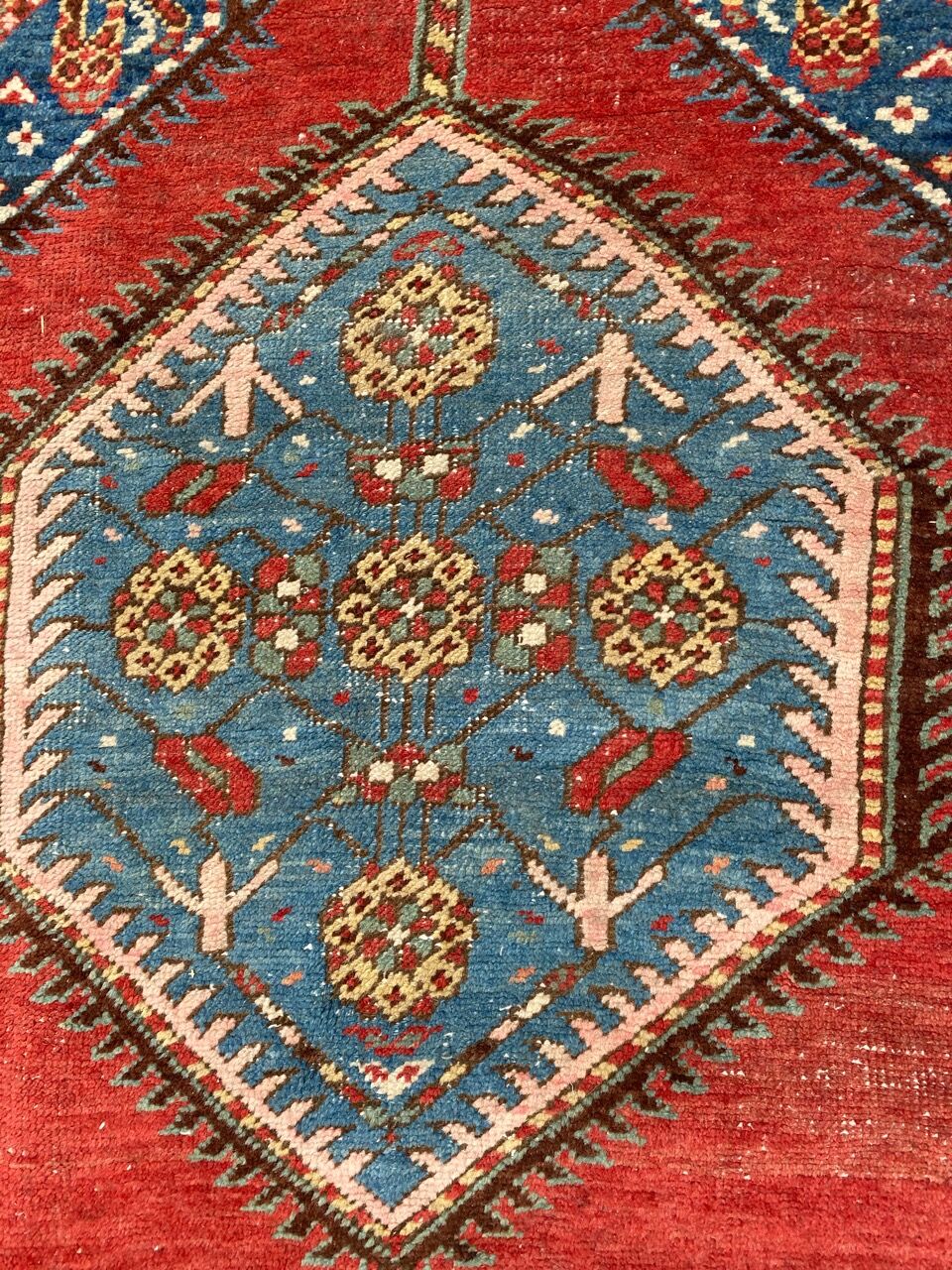 Old Persian north-west carpet for handmade corridor 107x325 cm