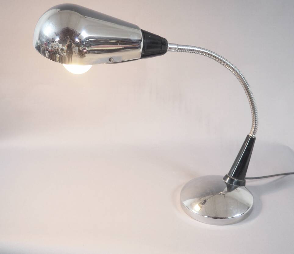 Large stainless steel desk lamp